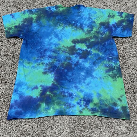 Grateful Dead Blue and Green Tie-Dye Short Sleeve Tee - Picture 3 of 5